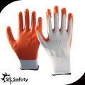 SRSAFETY 13 gauge knitted polyester coated red nitrile gloves working gloves with free samples,china suppliers